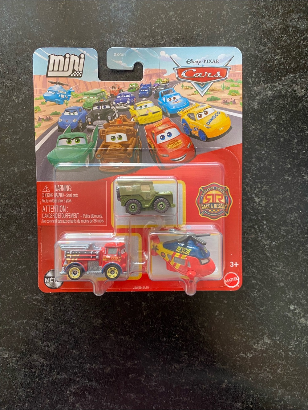 New! Disney Pixar cars mini racers sarge, Red, rotor turbosky race and rescue